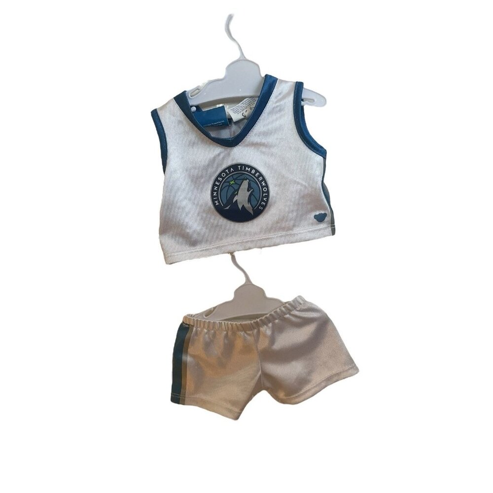 Build A Bear BAB 2017 NBA Minnesota Timberwolves Basketball Clothes Shirt Shorts